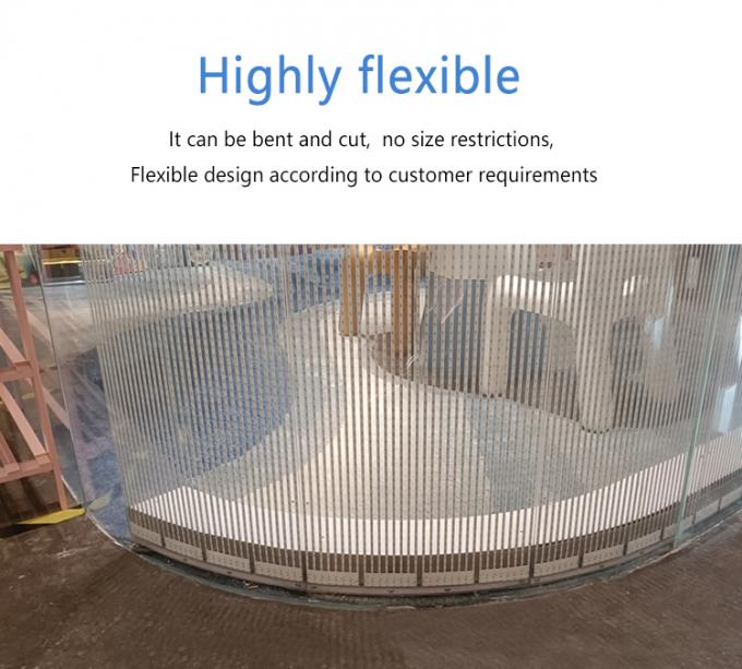 P20 P30 P40 LED οθόνη ταινίας Γίγαντα γυαλί κουρτίνα τοίχος διαφήμιση οθόνη 3