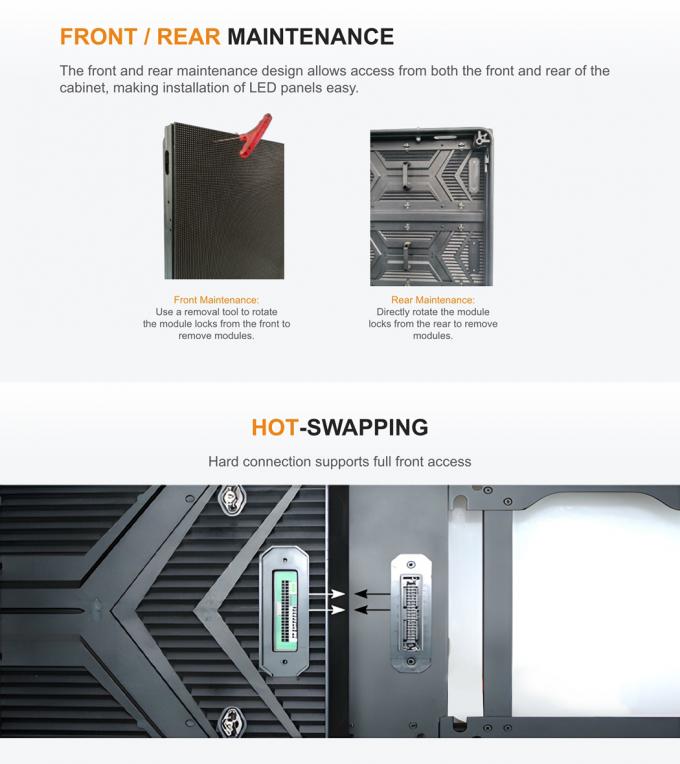 Εξωτερική σταθερή οθόνη οθόνης LED P3.91 P4.81 P6.25 P7.8 P10.4 Slim Full Color LED Video Wall 2