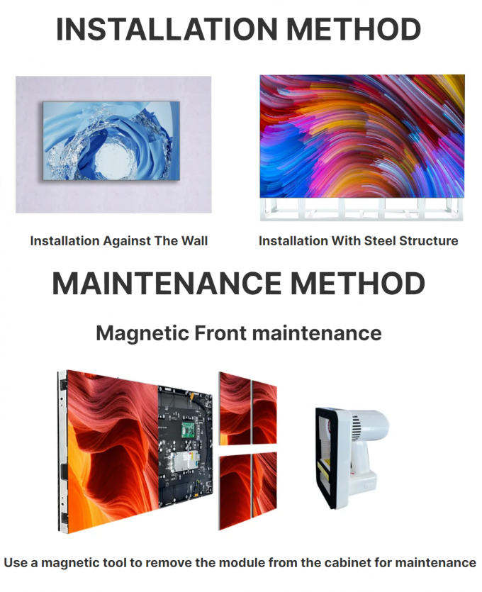 Πίνακας εσωτερικού αλουμινίου με LED βίντεο τοίχου για εσωτερικές και εξωτερικές εφαρμογές 3