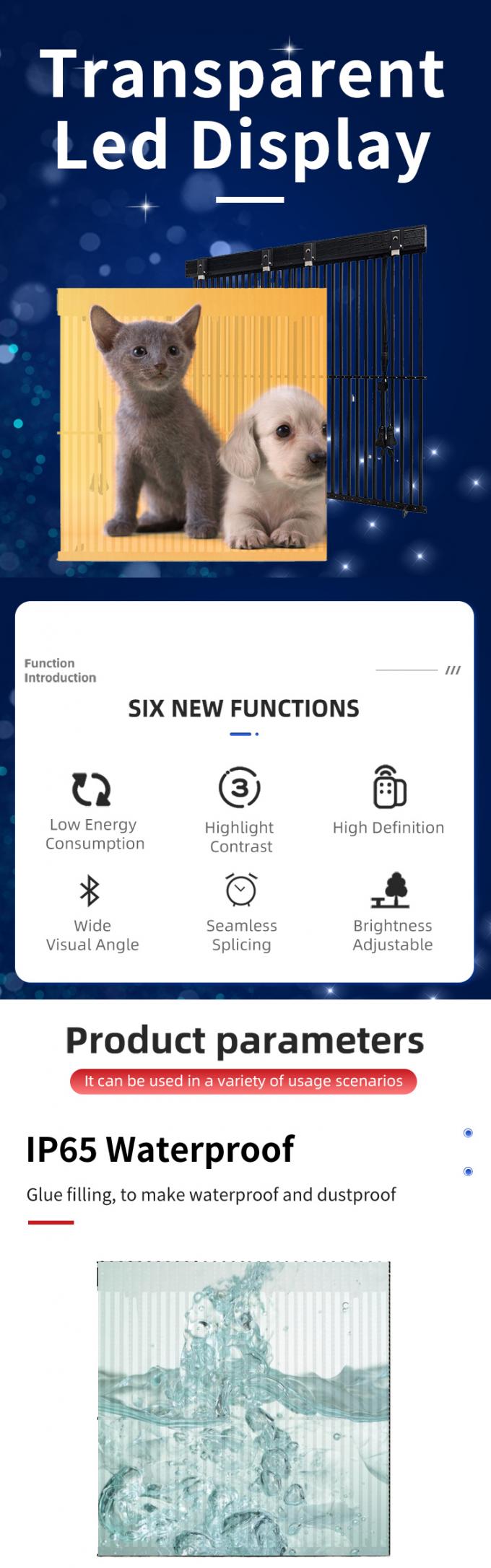 Διαφανής οθόνη LED Διαφανές γυάλινο παράθυρο LED Διαφανές τοίχος βίντεο Ευέλικτο πάνελ υψηλή φωτεινότηταLED οθόνη 0