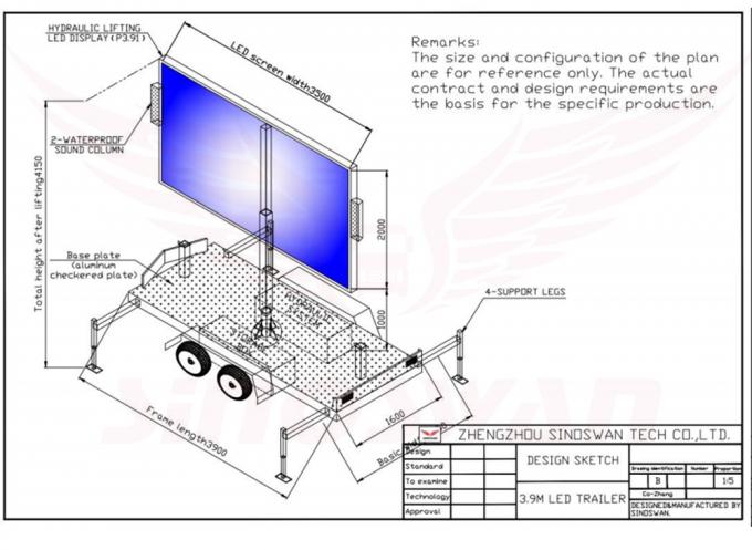Εξωτερική οθόνη P4 LED Εικόνα τροχόσπιτο Ηλιακά πάνελ Διαφημιστικό τροχόσπιτο HD LED οθόνη 2
