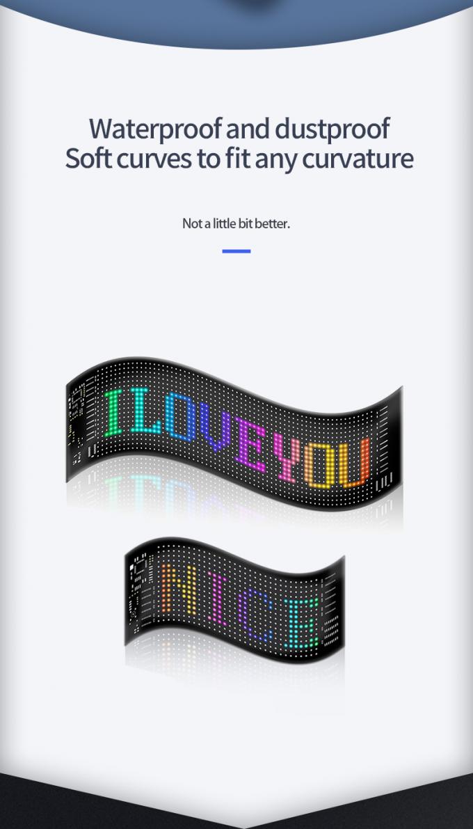 Οθόνη σήματος LED αυτοκινήτου 16 * 64 Προγραμματισμό USB 5V RGB Τυπικό κινούμενο σχέδιο Κείμενο DIY Πίνακα περιήγησης Απομακρυσμένο έλεγχο Διαφήμιση οθόνη LED 6