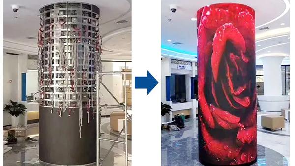 Προσαρμόσιμη μαλακή οθόνη Led Tv Display P3 Εσωτερικό εύκαμπτο πάνελ Led Sexy Screen Τιμή 3