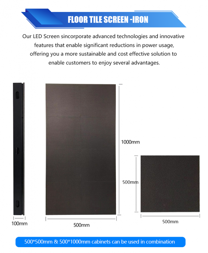 3D Πάνελ Δαπέδου Χορού Σκηνής Διαδραστική Οθόνη LED Δαπέδου P2.6 P2.97 P3.91 Οθόνη Led 7