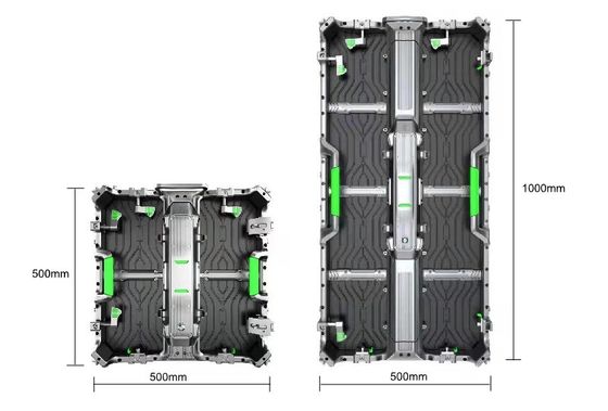500x1000mm P2.6mm Outdoor Rental LED Screen 3840Hz With Removable Power Card Box