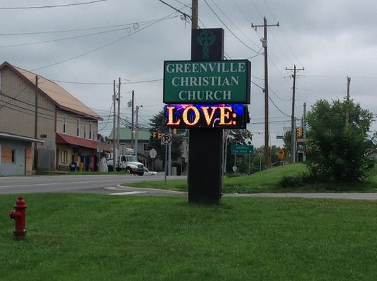 Front Open Outdoor LED Signs With Steel Or Aluminum LED Cabinet