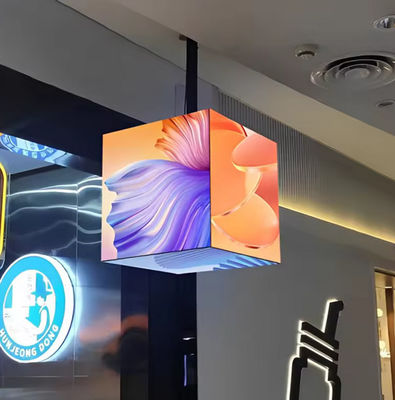 Full Color Indoor  Cube LED Display P2.5 P3 P4mm Customized Retail Store Advertising Cube LED Screen