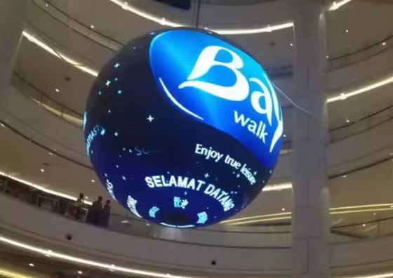 Creative circular cube cylinder curved Rgb flexible LED screen indoor P2 P3 P4 round spherical led display