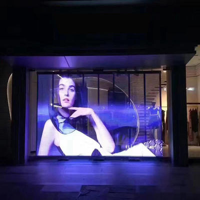 Indoor transparent led display screen P3.91led video wall glass led mesh display panel