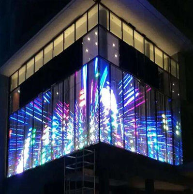 Indoor transparent led display screen P3.91led video wall glass led mesh display panel