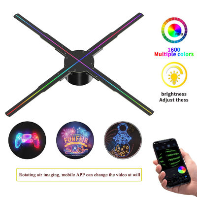 Spliced 65cm wifi light outdoor advertising machine 3D LED holographic display projector rotating hologram fan