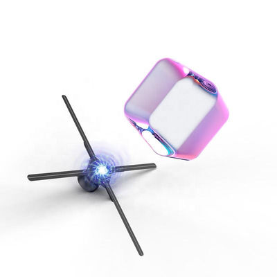 Spliced 65cm wifi light outdoor advertising machine 3D LED holographic display projector rotating hologram fan
