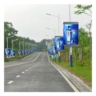 Customized Single And Double Side 4G Remote Control Wifi PC Wireless Control Outdoor Advertising Street Pole LED Screen