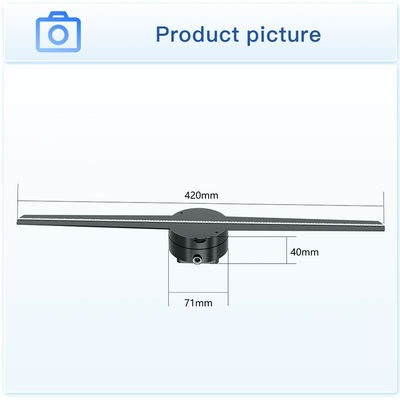 42cm HD Holographic Display 224 Spinning 3D Projector LED Advertising Hologram Fan