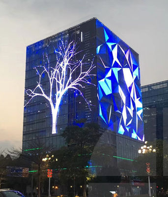 High Transparency LED Pixel Grid Screen Transparent Mesh Display P50 Grid LED Screen
