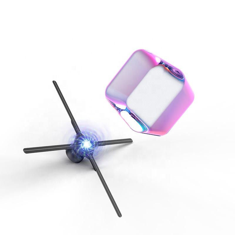 Spliced 65cm wifi light outdoor advertising machine 3D LED holographic display projector rotating hologram fan