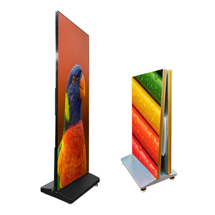 Movable Foldable GOB Led Poster Screen For Shopping Malls